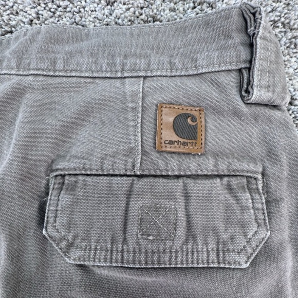 Carhartt Cargo Short Brown Size 36 Work Wear Vintage 10" Inseam B164 MUS Baggy - Picture 4 of 6